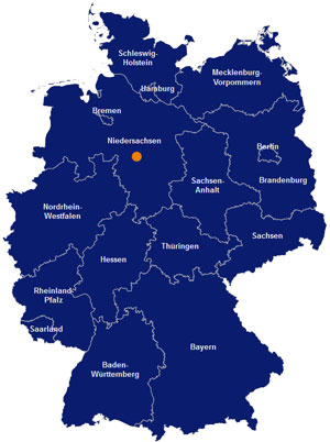 Karte von Deutschland - EInsatzgebiet der Detektei Hannover
